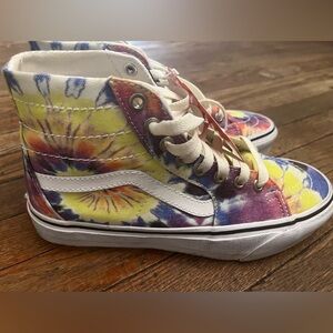 Vans Sk8-Hi Tapered Tie Dye Multicolor Canvas Sneaker Women's Size 8/6.5 Mens